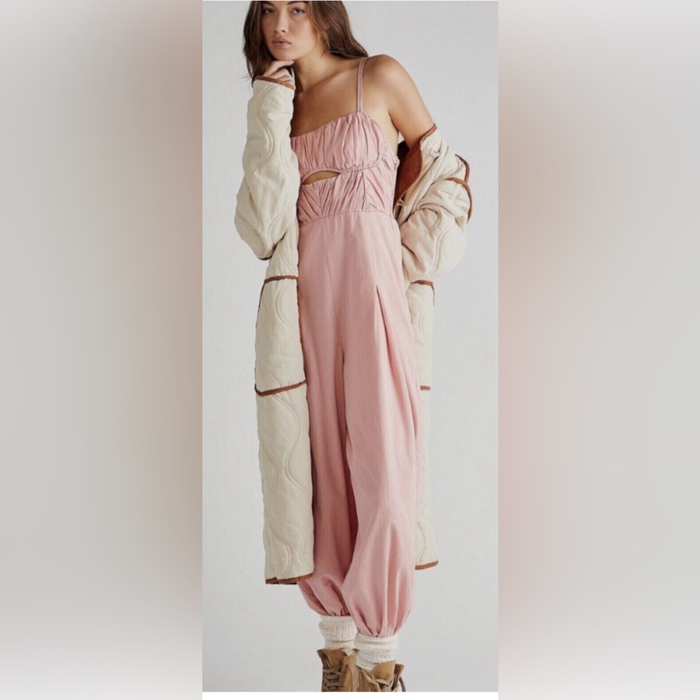 Free People Dusty Pink Jumpsuit Romper - Picture 5 of 14